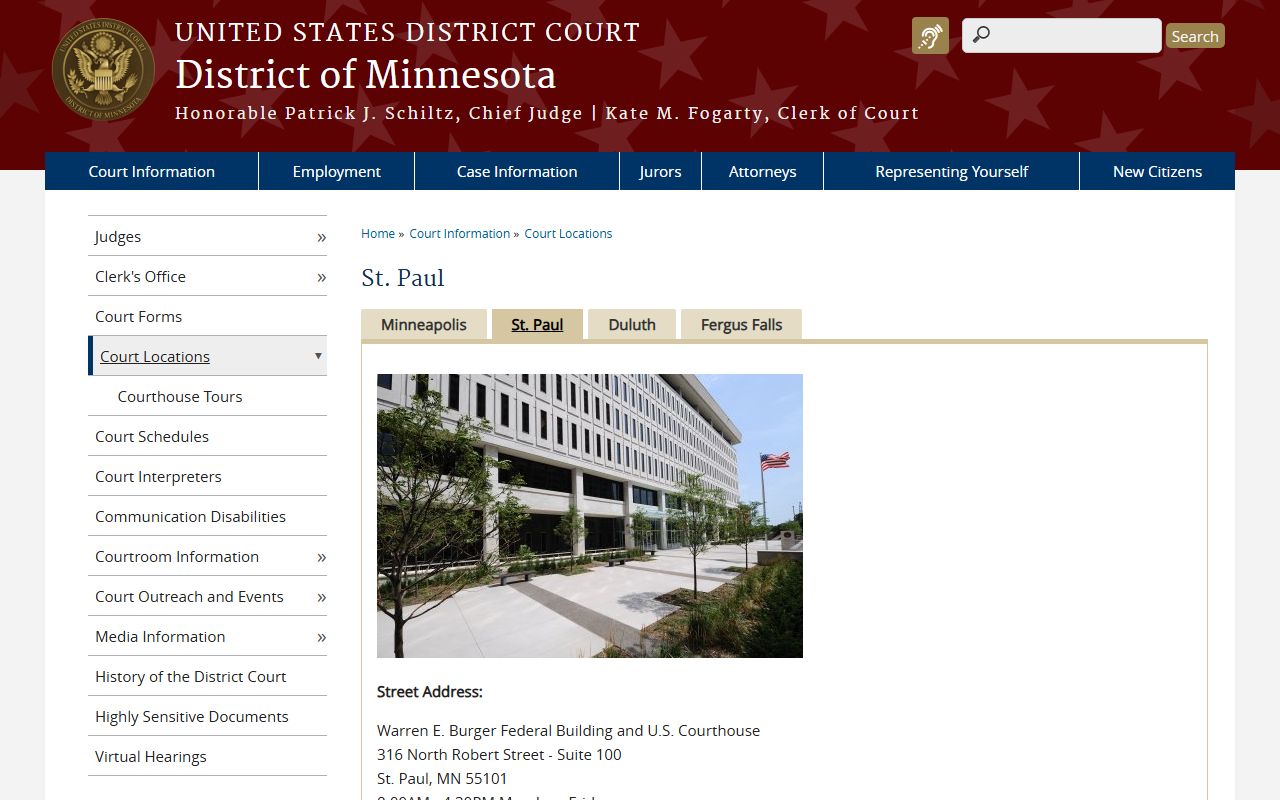 Ramsey County District Court federal overlay Saint Paul courthouse