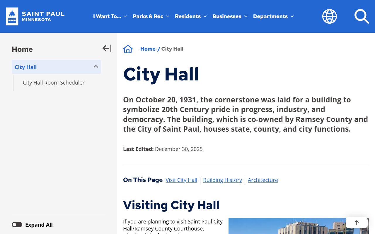 Ramsey County court records Saint Paul City Hall history