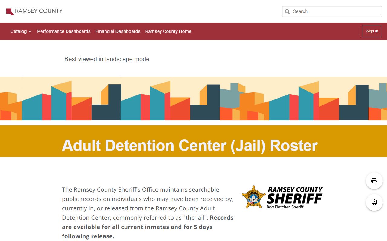 Ramsey County inmate search official ADC roster