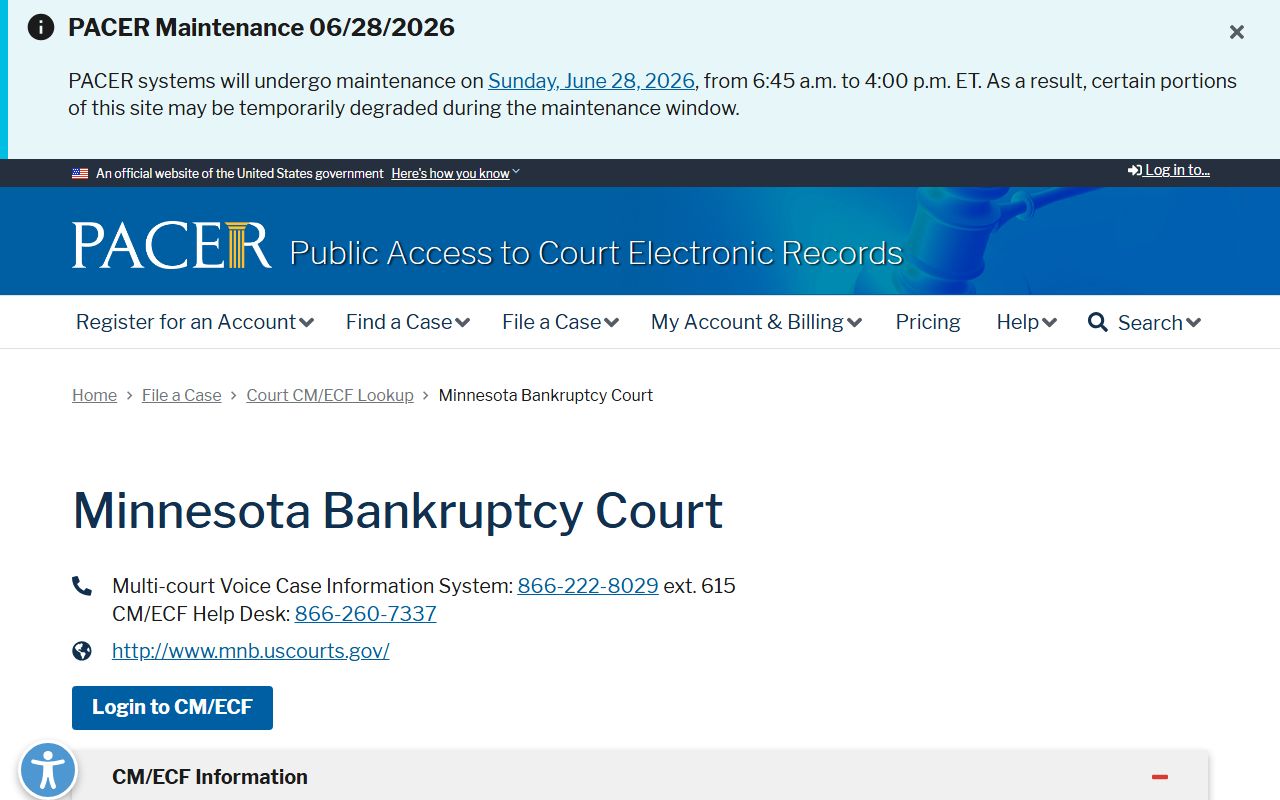 Ramsey County probate records PACER Minnesota bankruptcy lookup